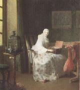 Jean Baptiste Simeon Chardin The Bird-Organ (mk05) china oil painting reproduction